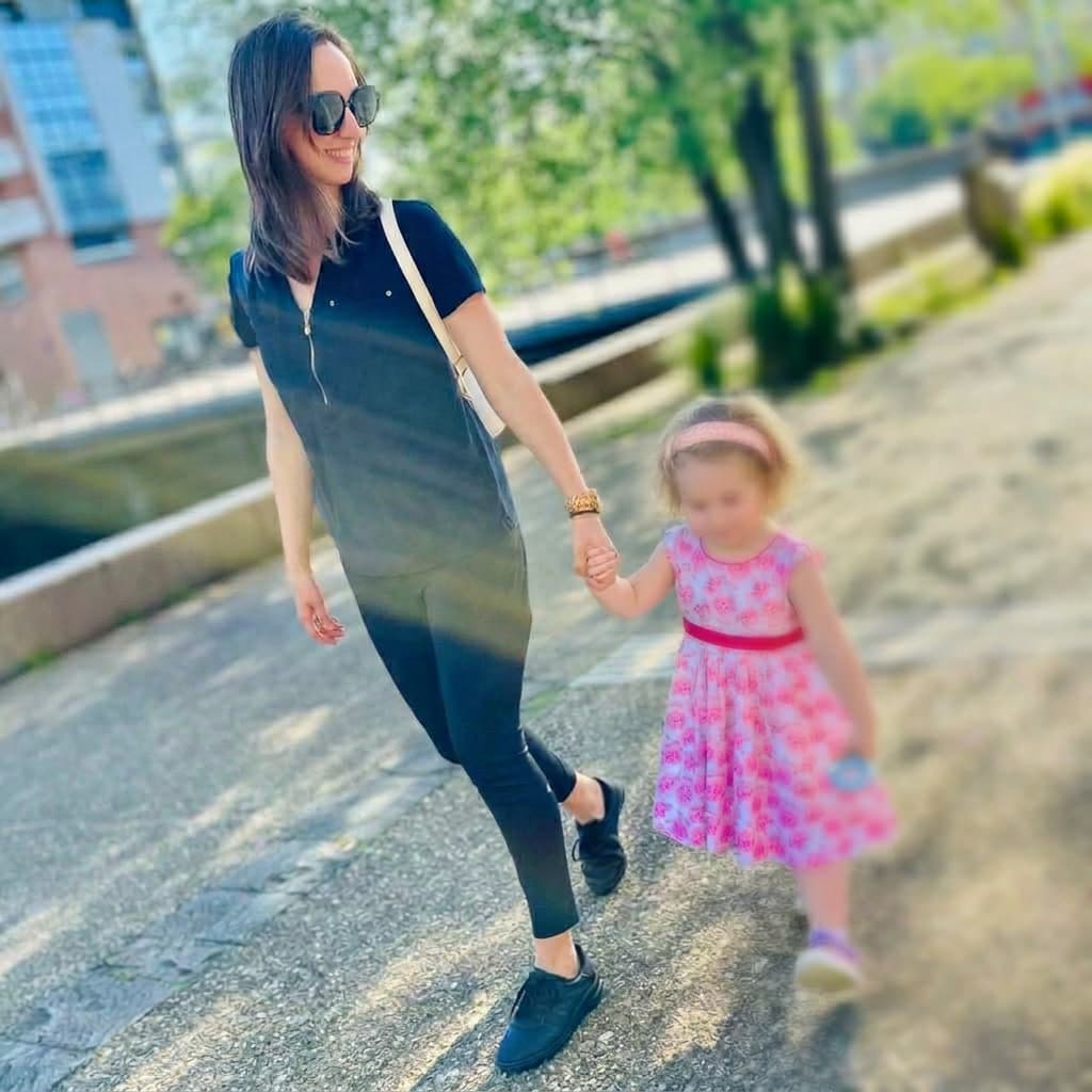 Amy, founder of UpPapa, with her children